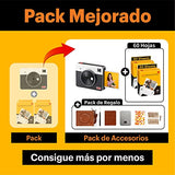 KODAK Mini Shot 3 Retro 4PASS 2-en-1 Cámara Instantánea y Impresora de Fotos (7,6x7,6cm) + Pack de Regalo con 68 Hojas, Blanco