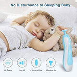 ▶ Lima de uñas bebe, GLURIZ Cortaúñas para bebe eléctrico, Pulidor de uñas para bebés, Luz LED, Cortaúñas Versátiles (Azul)