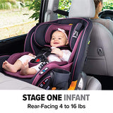 Chicco Fit4 - Asiento convertible de coche 4 en 1, todo en uno, más fácil, desde bebés hasta niños, 10 años de uso - Onyx