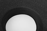 ▶ Sombreros de paja plegables para mujer, sombrero de playa de verano, plegable, visera ancha, estilo profundo, tamaño ajustable, Negro, Talla única