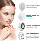 AVEDISTANTE Cepillo Limpiador Facial 4 en 1, 3 Velocidades USB Recargable Exfoliante y Masaje Facial