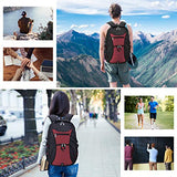 ▶ Mochila para Laptop, Mochila Antirrobo Impermeable con Puerto de Carga USB Interfaz para Auriculares, Mochila para Portátil Unisex de 18.4 Pulgadas Mochila para Portátil de Negocios(Rojo)