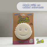 Scrub Daddy Esponja y estropajo de doble cara, sin tintes, limpiador sin arañazos para platos y hogar, resistente al olor, suave en agua tibia, firme en frío, limpieza profunda, apto para lavavajillas, 1 unidad