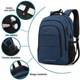 ▶ Mochila para portátil, VOICEPTT Mochila Antirrobo de Computadora Portátil Impermeable con Puerto de Carga USB y Puerto de audífonos para Mujeres y Hombres, 20-35L Mochila para Viajes