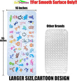 BEEHOMEE Alfombrillas de baño para niños – Tapete grande antideslizante de dibujos animados para tina de baño para bebés y niños pequeños, tapetes de ducha antideslizantes para piso de 35 x 16 pulgadas, lavable a máquina, tamaño XL (zoológico)