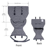 Arnés de viaje portátil para silla alta para bebé, arnés de tela lavable de seguridad con correas ajustables y cinturón de hombro