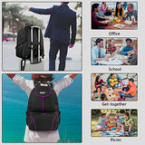 Mochila para laptop de 15.6 pulgadas, multifuncional, para almuerzo, con compartimento aislado, puerto USB, resistente al agua, senderismo, baloncesto, para negocios, trabajo, hombres y mujeres