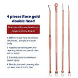 Set de Acero Inoxidable Espinilla Acné Blemish Eliminación de la espinilla Kit de Aguja Herramienta para Mujeres y Hombres cuidado Facial de la Piel Proteger（4 pcs）