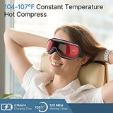 Masajeador de ojos con calor, compresión de aire, música Bluetooth, masajeador de terapia ocular recargable para aliviar la tensión ocular, ojeras, bolsas para los ojos, ojos secos