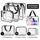 Bolso cosmético transparente de Almacenamiento del artículo de tocador del recorrido del aire de la bolsa de cosméticos, cubos resistentes al agua del embalaje con el cierre de cremallera y asas que llevan para los hombres del bebé de las mujere