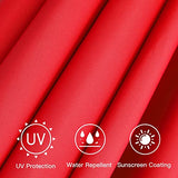 ▶ Toldo de repuesto para sombrilla de patio de 9 pies, ajuste superior para sombrilla al aire última intervensión (rojo)