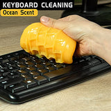 TICARVE Gel de limpieza para coche, masilla de limpieza para coche, herramientas de limpieza para interiores, kits de limpieza para teclado, color amarillo