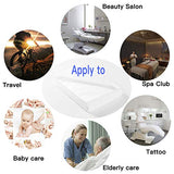 Sábanas desechables para cama de spa, salón de belleza, hotel, masaje, impermeable, a prueba de aceite, transpirable, no tejida, 80 x 70 pulgadas, 20 unidades, Blanco