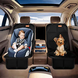Smart eLf Protectores de Asiento para Coche Impermeable - 2 Piezas Protector de Asiento de Coche para los Asientos de Coche de Bebé Protector Seguro para Asiento Infantil - Compatible Isofix