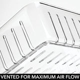 ▶ Juego de 2 Cajas plásticas organizadoras pequeñas – Práctico Organizador de despensa sin Tapa – Organizador de Nevera con Ranuras Laterales de ventilación – Transparente