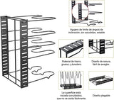 Organizador de Ollas y Sartenes de 8 Capas, Organizador de Sartenes para Armario, Estante de Ollas 3 Métodos de Bricolaje, Ajustable para Almacenar y Organizar Gabinetes de Cocina