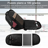 ▶ Mochila para Laptop, Mochila Antirrobo Impermeable con Puerto de Carga USB Interfaz para Auriculares, Mochila para Portátil Unisex de 18.4 Pulgadas Mochila para Portátil de Negocios(Rojo)