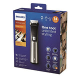 Philips Multigroom Series 7000 Set de Arreglo Personal, 14 e n 1, Negro/Plata