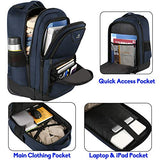 Mochila con Ruedas, Mochila para computadora portátil con Ruedas Impermeable para Viajes,Bolsa de Equipaje Bolsa de computadora Escolar para Hombres Mujeres aptas para portátil 15.6,Color Azul