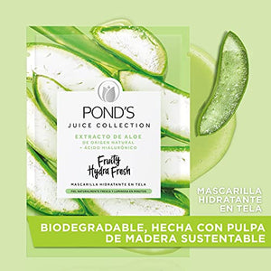 Pond's Cuidado Facial Fruity Hydra Fresh Aloe Mascarilla 26g + Gel hidratante 110g + Limpiador Facial 200ml