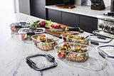 Rubbermaid Brilliance - Contenedores de almacenamiento de alimentos, 2 compartimentos, 2,85 tazas, 5 unidades