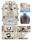 Mochila de viaje grande para mujer, mochila de transporte, mochila escolar para laptop para mujer, beige (C-beige), Standard Sive, Mochilas de viaje