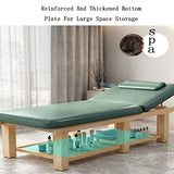 Mesa de Fisioterapia, Cama de Masaje con Estructura Robusta de Marco de Madera Maciza de Tela Agradable a la Piel, para Masaje Belleza Tatuaje (Color : Grey, Size : 190 * 80 * 63cm)