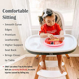 Silla alta para bebé con doble bandeja extraíble para bebé/bebés/niños pequeños, silla alta de madera 3 en 1, silla elevadora/silla | crece con tu hijo | Patas ajustables | Diseño moderno de madera | Fácil de montar
