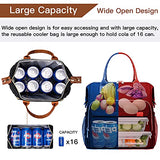 ▶ Bolsa de almuerzo aislada – Bolsa de almuerzo portátil grande para oficina, trabajo,