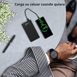 1 Hora Power Bank 20000mAh, Banco de Energía con 2 Puertos de USB, Batería Portátil con Pantalla LED Pila Portatil Cargador Bateríail Compatible para IP Samsung Xiaomi, con un 20CM Cable Micro USB