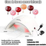 Salandens LED / UV Alta Potencia Lampara Uñas Del Uñas - USB Kit de Uñas de Gel Luces de Uñas Portátiles, Kit de Manicura Permanente Con Lampara, Lampara Manicura Gel de Uñas, Bastante UV Lamp Productos Para Uñas (blanco)