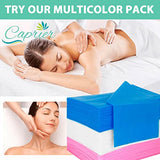 Sábanas desechables CAPRIER 30 piezas – Sábanas de mesa de masaje desechables, cubierta grande de cama de spa 100 PP+PE tela no tejida resistente al aceite, 80 x 180 cm