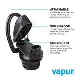 ▶ Botella de Agua Flexible - con mosquetón, 0.70 litros (23 onzas) - Paquete de 2 - Azul Noche