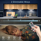Iluminación para debajo del gabinete, 24 luces LED regulables, inalámbricas para debajo del mostrador, 1000 mAh, luces de noche seguras para pegar en cualquier lugar para cocina, escalera, despensa (3 paquetes)