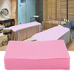 Funda de Cama de Masaje, 10 Piezas de Sábanas de Cama de Masaje de Belleza Desechables Sofá de Masaje de Salón SPA, Sábanas de Cama No Tejidas Sábanas de Mesa de Masaje Impermeables Y a(rosa)