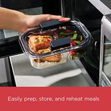 Rubbermaid Brilliance - Contenedores de almacenamiento de alimentos, 2 compartimentos, 2,85 tazas, 5 unidades