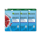 ▶ Garnier Skin Naturals Face Bundle garnier 3pack mascarilla en tela granada hidra bomb