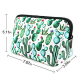 Bolsa de maquillaje Cactus bolsa de cosméticos bolsa de neopreno suave impermeable bolsa de viaje con cremallera bolsa de almacenamiento de impresión bolsa de aseo de impresión estuche organizador