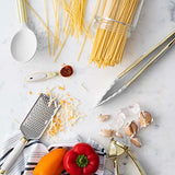 Juego de utensilios de cocina de silicona blanca y dorada con soporte, juego de 7 utensilios de cocina dorados que incluye batidor dorado, espátula dorada, utensilios de cocina blancos y soporte de utensilios dorados, accesorios de cocina dorados