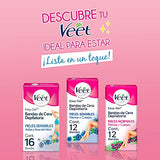Veet Bandas depilatorias faciales de Cera Fría para Piel Normal caja con 20 bandas