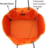 Bolsa de neopreno multiusos para playa con bolsillo interior con cierre y tabla móvil, gris, One_Size