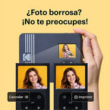KODAK Mini Shot 3 Retro 4PASS 2-en-1 Cámara Instantánea y Impresora de Fotos (7,6x7,6cm) + Pack de Regalo con 68 Hojas, Blanco
