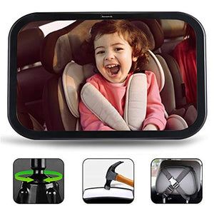 Jasonwell Espejo Retrovisor Espejo de Bebé Espejo para Bebe Auto Espejo Retrovisor Bebe Automovil Grande Accesorios para Autos Espejo de Carro Monitoriza de Forma Segura Niño para el Asiento Trasero