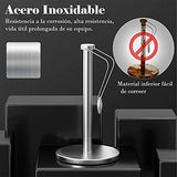 Portarrollos de Papel de Cocina de Acero Inoxidable Soporte para Papel de Metal Porta Rollo Soporte para Toallas de Papel con Brazo de tensión