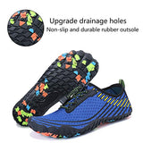 Zapatos de agua, para natación, surf, playa, piscina, puntera ancha, senderismo, agua, secado rápido, para hombres y mujeres, B Azul real, 9 Women/7.5 Men