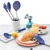 Juego de utensilios de cocina de silicona: 12 utensilios de cocina de silicona antiadherentes y resistentes al calor, y asas de acero inoxidable