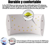 Salandens LED / UV Alta Potencia Lampara Uñas Del Uñas - USB Kit de Uñas de Gel Luces de Uñas Portátiles, Kit de Manicura Permanente Con Lampara, Lampara Manicura Gel de Uñas, Bastante UV Lamp Productos Para Uñas (blanco)