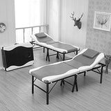 Cama de Masaje, Ligera, portátil, 3 Secciones, Respaldo Ajustable, Cama de Masaje, Cama de Fisioterapia, salón de Belleza, Cama de Tatuajes multifunción dedicada (Rojo Claro)