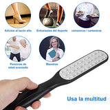 Lukovee Lima de Pie de Pedicura, Kit de Pedicura para Pies de Acero Inoxidable Profesional, Raspador Archivo de Pies de Doble Faz para Eliminar la Piel Dura, Herramienta de Pedicura para Cuidado de Pies para Pies Agrietados Secos y Húmedos