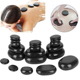 20Pcs / Set Piedra de Masaje de Basalto Natural Piedra de Masaje de Spa Caliente para Relajación Corporal Y Terapia